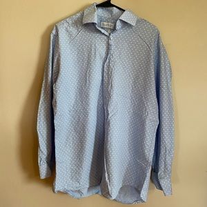 Men’s Blue, White Dress Shirt